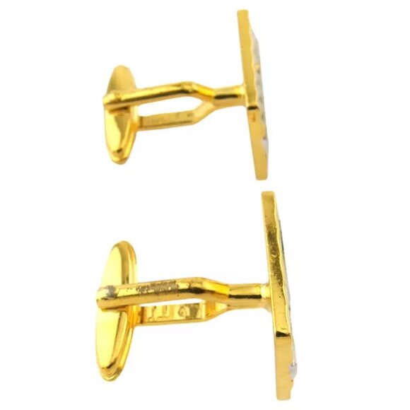 dunhill cuff d mark Gold & Silver hardware Authentic Used - Picture 5 of 5